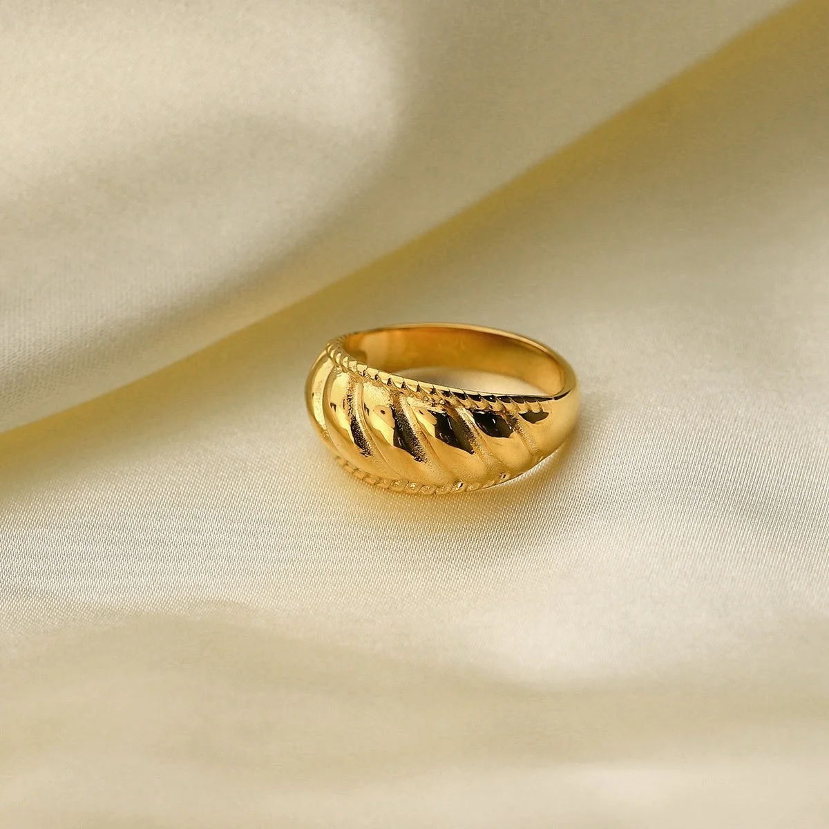 Delectable croissant-inspired ring