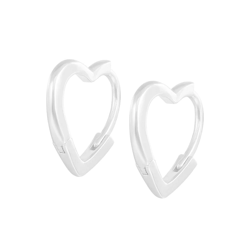 Love heart-shaped hoops earrings PJ-BR-0110