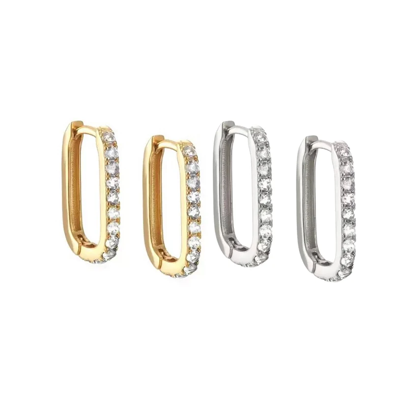 Stylish rectangle hoops earrings PF-CH-0041