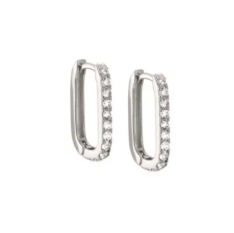 Stylish rectangle hoops earrings PF-CH-0041